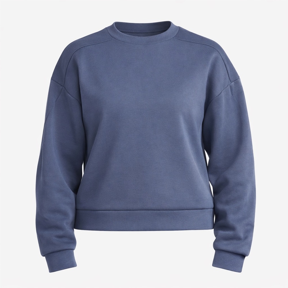NEW Avia Women's Luxe Fleece Crewneck Sweatshirt Slate Gray Size XXL